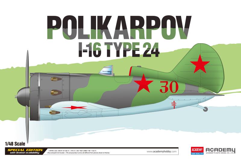 Academy 1/48 Scale Polikarpov I-16 Type 24 - LE Model Kit
