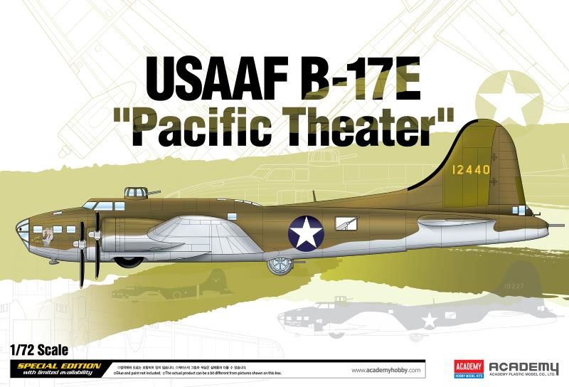 Academy 1/72 Scale USAAF B-17E \"Pacific Theater\" Model Kit