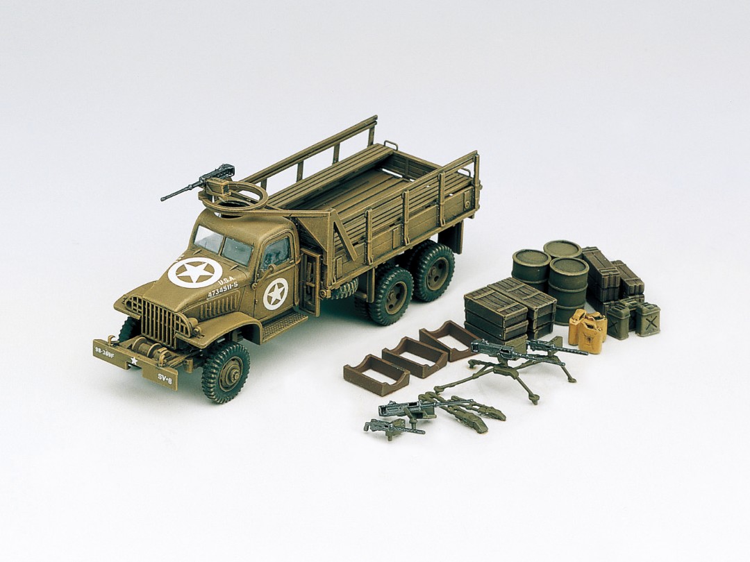 Academy 1/72 Scale US GMC 2.5 Ton 6x6 Cargo Truck Model Kit - Click Image to Close
