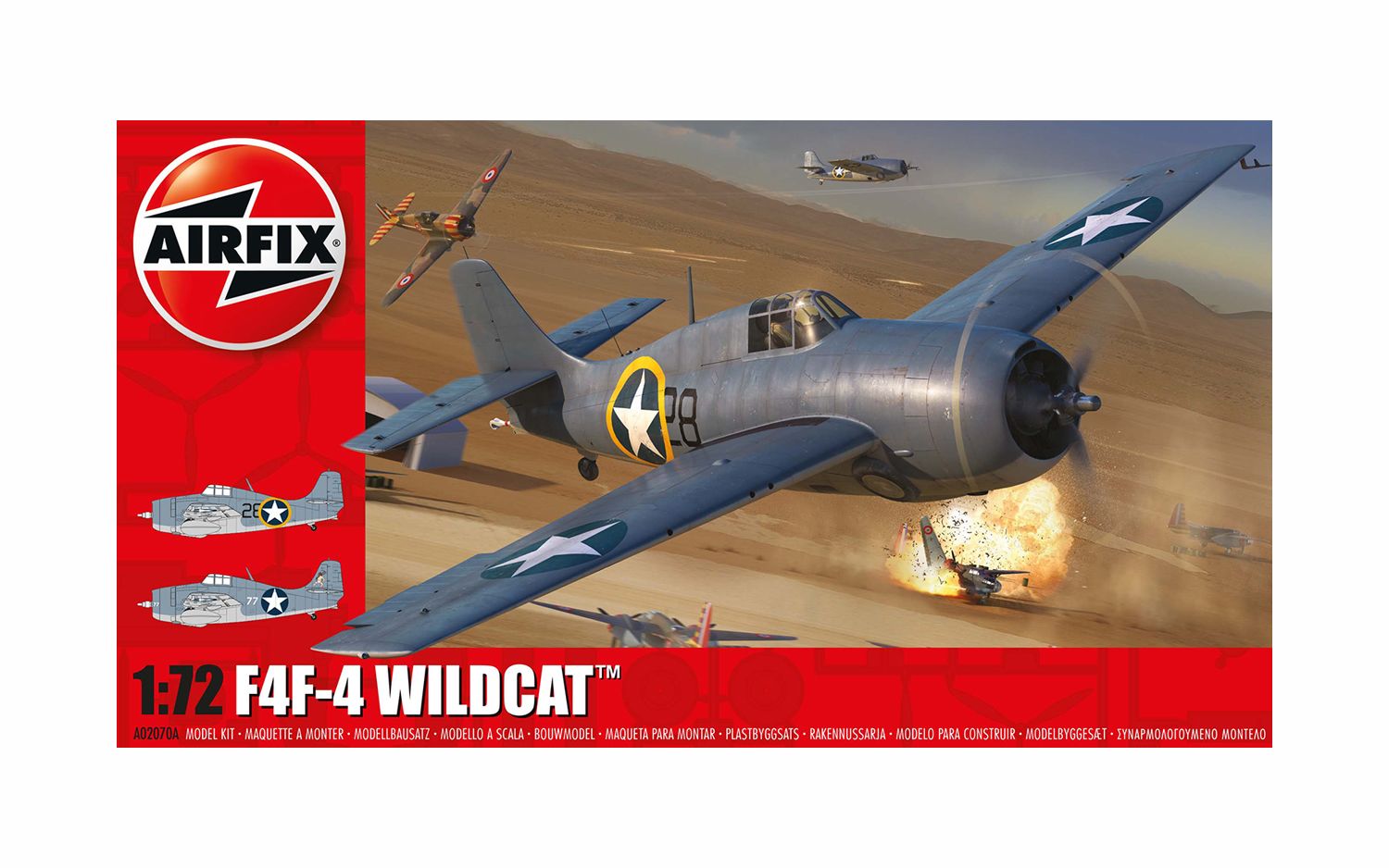 Airfix 1/72 Scale Grumman F4F-4 Wildcat Model Kit