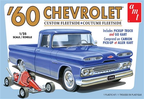 AMT 1/25 Scale 1960 Chevy Custom Fleetside Pickup w/Go Kart