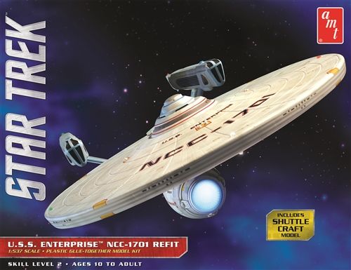 AMT 1/537 Scale Star Trek Uss Enterprise Ncc-1701 Refit Model