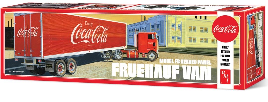 AMT 1/25 Scale Fruehauf Beaded Van Semi Trailer (Coca-Cola)