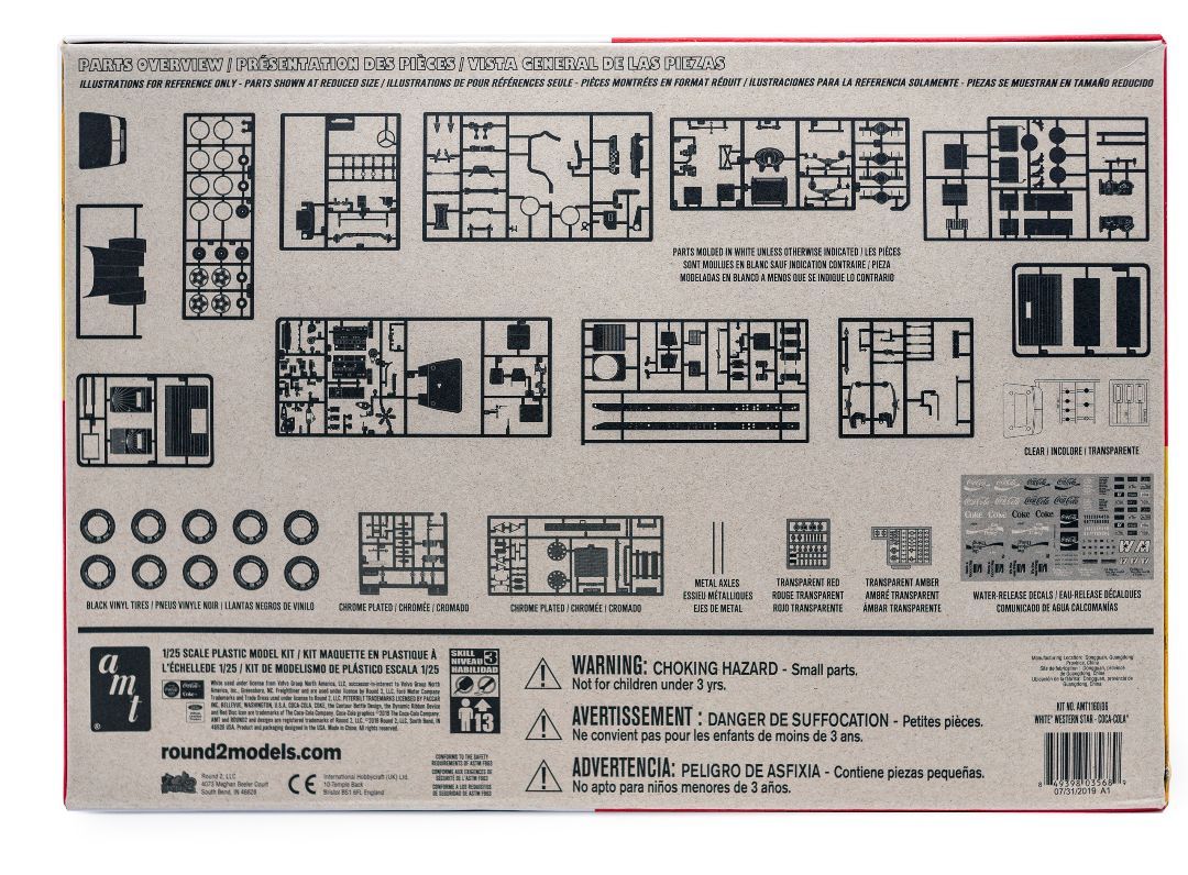 AMT 1/25 Scale White Western Star Semi Tractor (Coca Cola) Model
