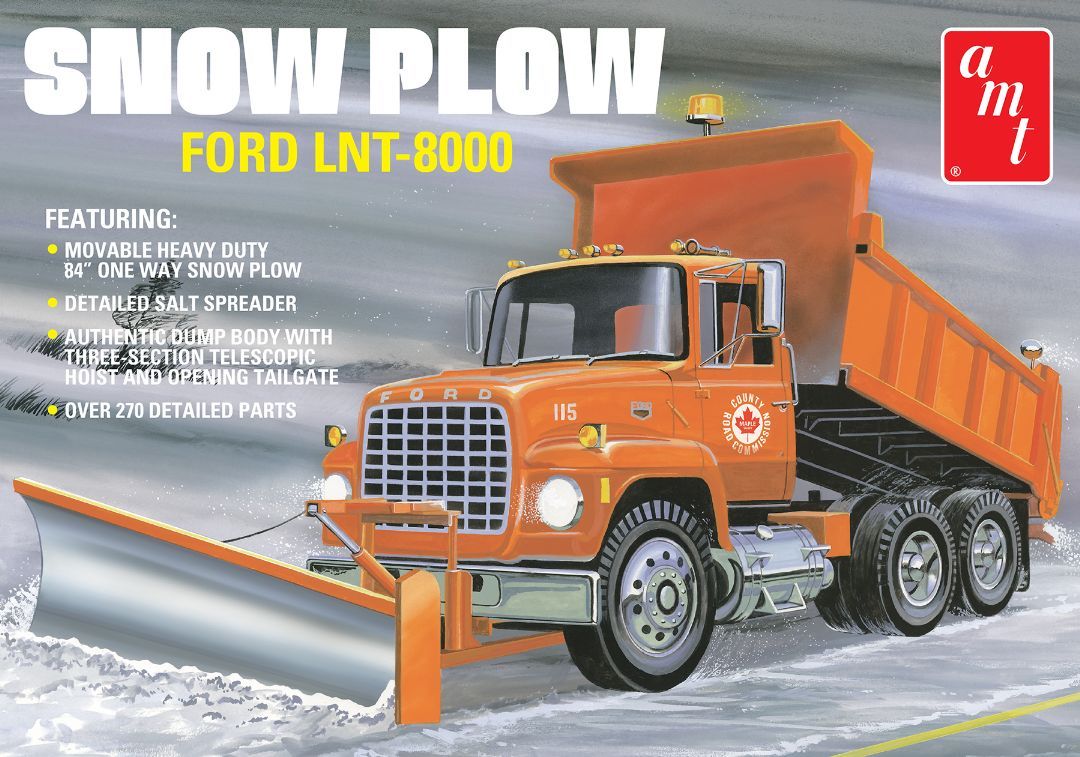 AMT 1/25 Scale Ford LNT-8000 Snow Plow Model Kit