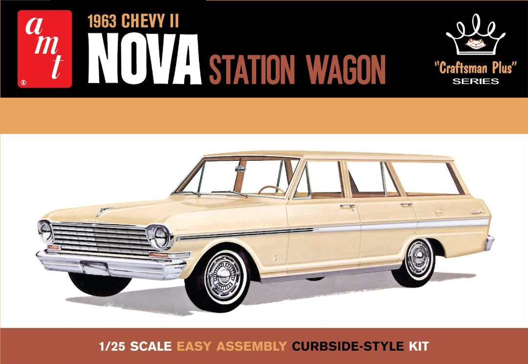 AMT 1/25 Scale 1963 Chevy II Nova Station Wagon \"Craftsman Plus