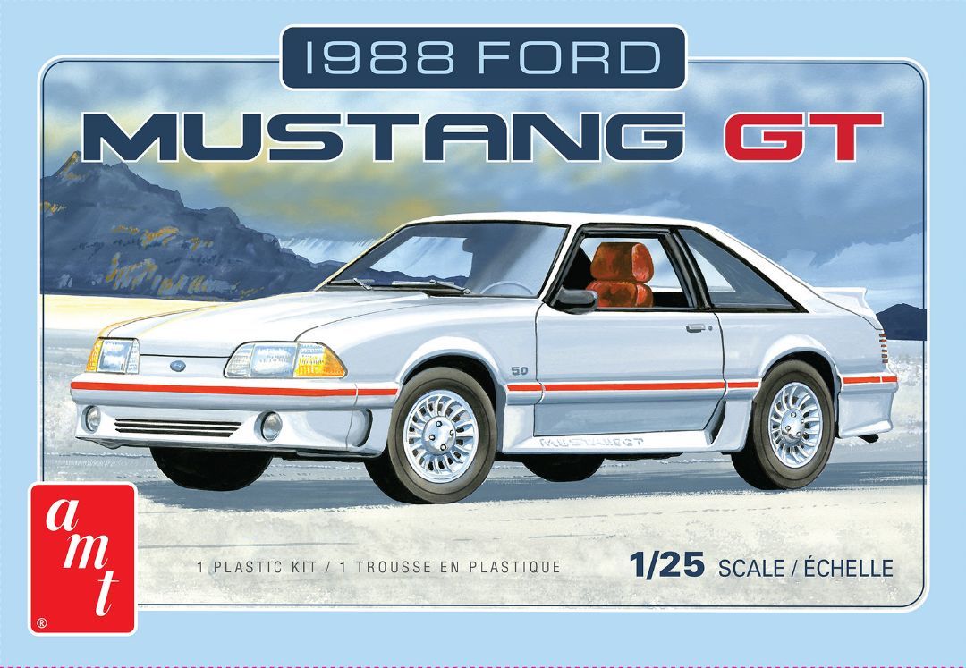 AMT 1/25 Scale 1988 Ford Mustang GT Model Kit - Click Image to Close