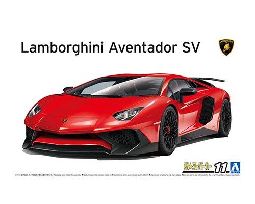 Aoshima 1/24 Scale \'15 Lamborghini Aventador SV Model Kit - Click Image to Close