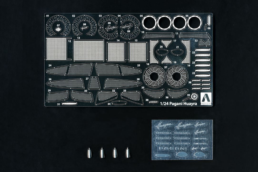 Aoshima 1/24 Scale Common Detail Up Parts for Pagani Huayra \'12