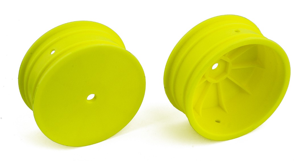 Team Associated 12mm 4WD 2.2\"\" Front Wheels (Yellow)