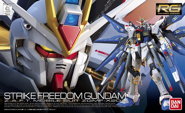 Bandai 1/144 Scale RG #14 ZGMF-X20A Strike Freedom Gundam Model