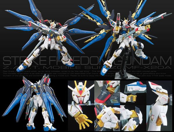 Bandai 1/144 Scale RG #14 ZGMF-X20A Strike Freedom Gundam Model