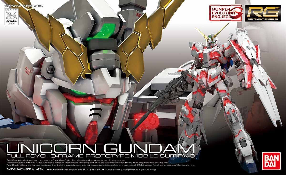 Bandai 1/144 Scale RG Unicorn Gundam Model Kit