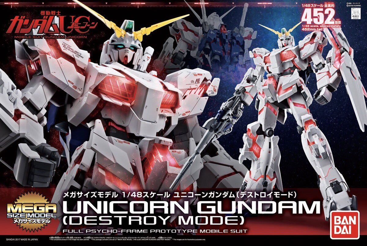 Bandai 1/48 Scale Mega Size Model Unicorn Gundam [Destroy Mode]