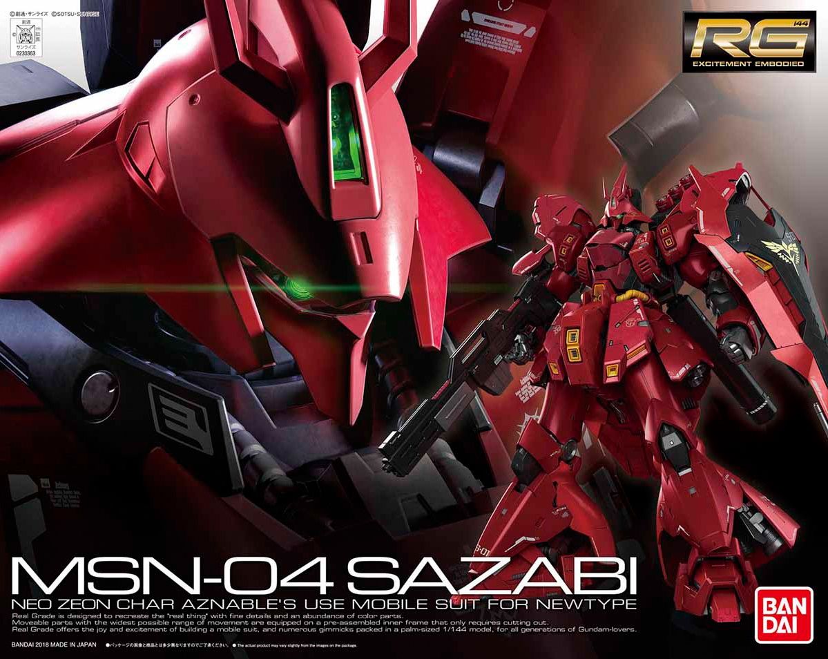 Bandai 1/144 Scale RG Sazabi Model Kit