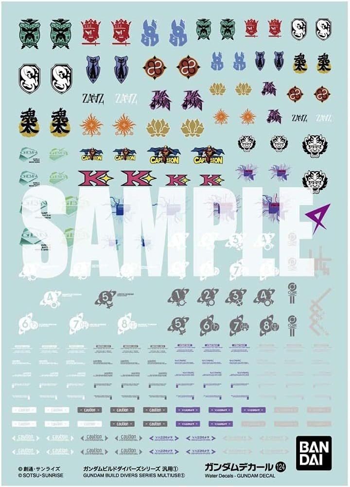 Bandai Gundam Decal 124 Gundam Divers Series Multiuse 1