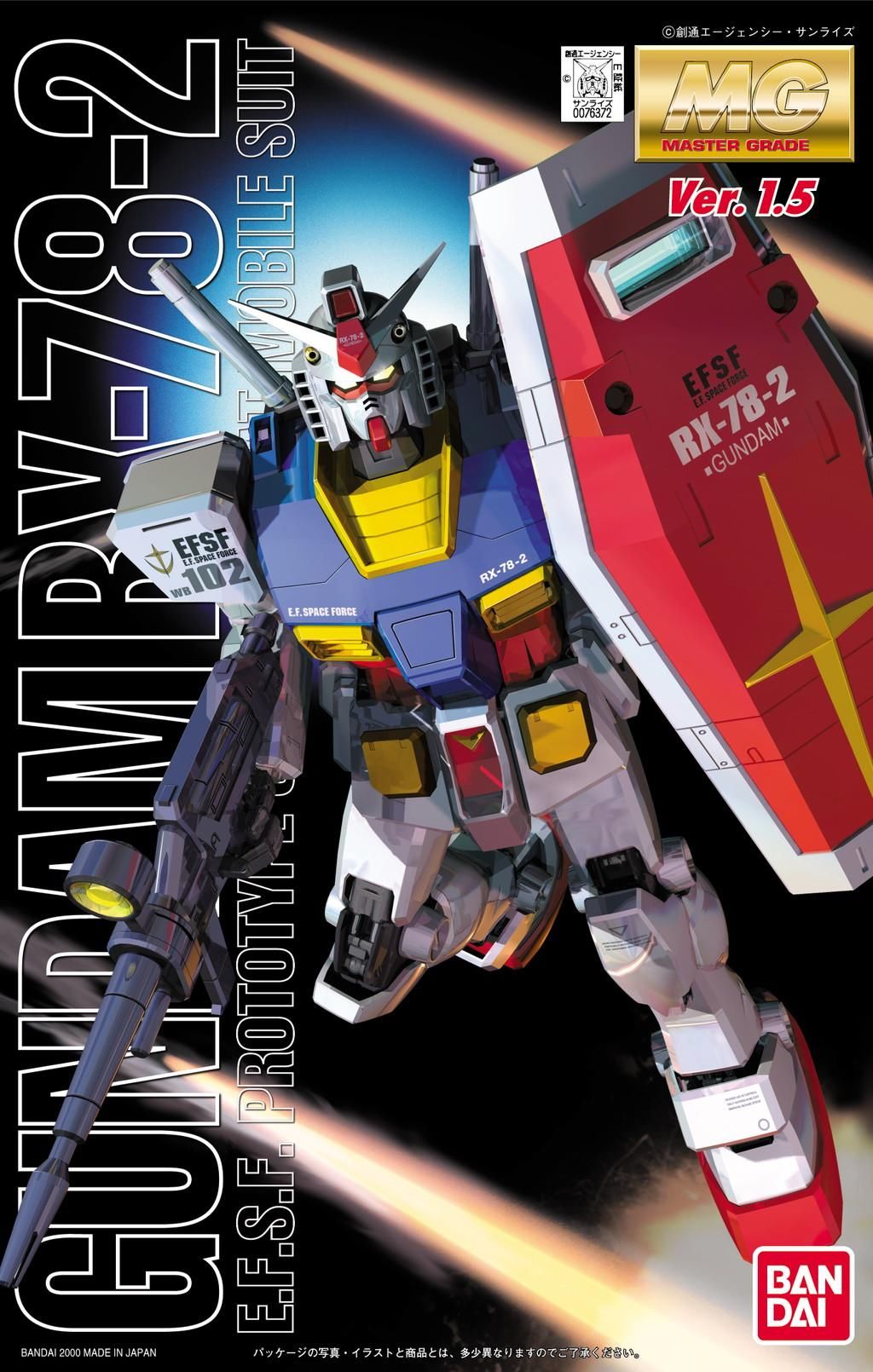 Bandai 1/100 Scale MG RX-78-2 Gundam Ver 1.5 Model Kit