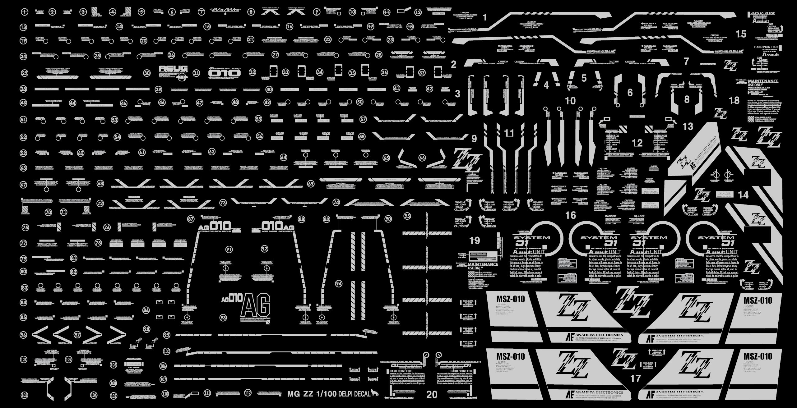 Delpi Decal MG ZZ. Ver Ka Metal Sticker (Silver)