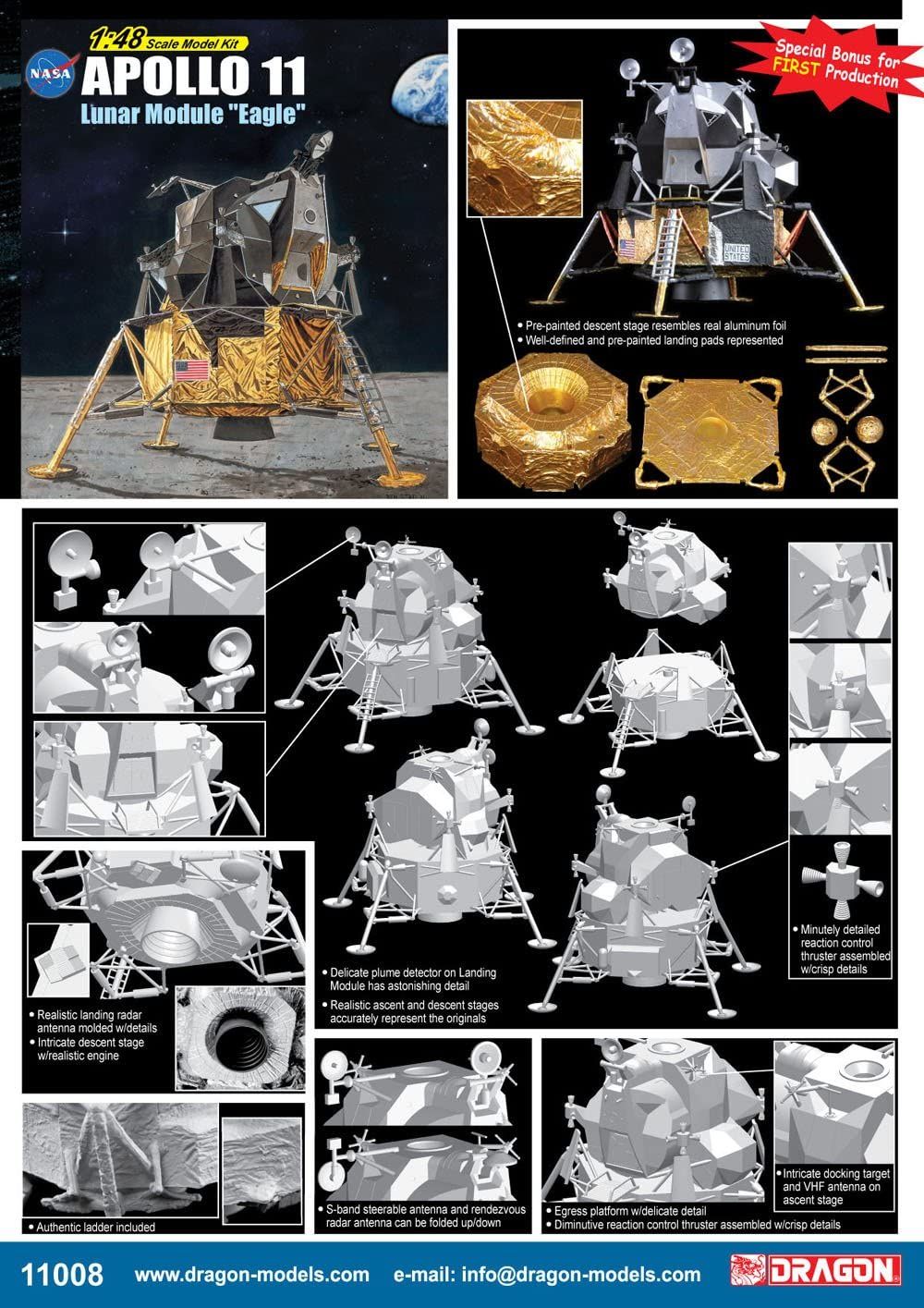 1:48 Scale Apollo 11 Lunar Module \"Eagle\"