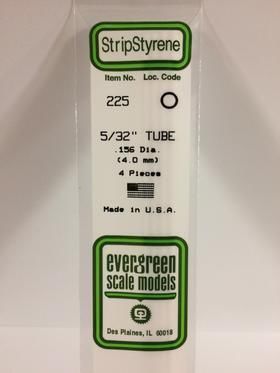 Evergreen Plastics 225 Tube 5/32\" .156\" (4)