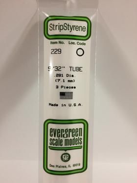 Evergreen Plastics 229 Tube 9/32\" .281\" (3)