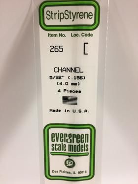 Evergreen Plastics 265 Channel .156\" 4.0MM (4)