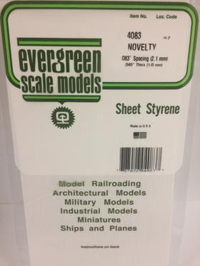 Evergreen Plastics 4083 Novelty Styr Plast .083\"