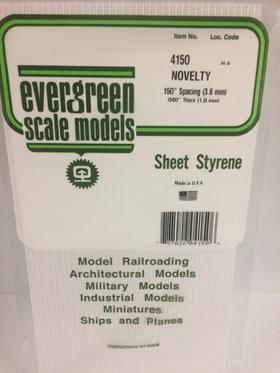 Evergreen Plastics 4150 Novelty Styr Plast .150\"