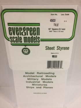 Evergreen Plastics 4503 Square Tile 1/8\" - Click Image to Close