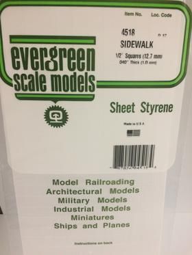 Evergreen Plastics 4518 Sidewalk1/2\" - Click Image to Close