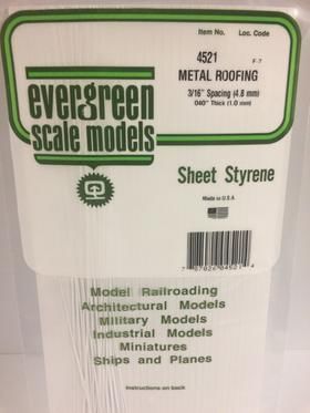 Evergreen Plastics 4521 Seam Roof Styr Plas 3/16\"