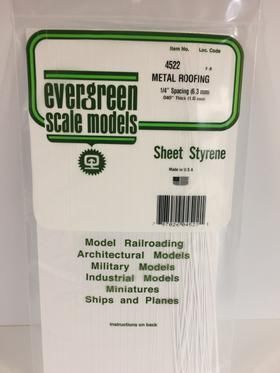 Evergreen Plastics 4522 Seam Roof Styr Plast 1/4\"