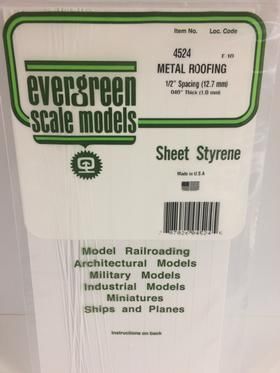 Evergreen Plastics 4524 Seam Roof Styr Plast 1/2\" - Click Image to Close