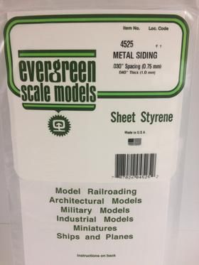 Evergreen Plastics 4525 Metal Siding Plast .030\" - Click Image to Close