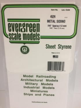 Evergreen Plastics 4526 Metal Siding Plast .040\" - Click Image to Close