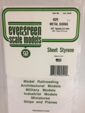 Evergreen Plastics 4529 Metal Siding Plast .100\"