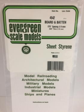 Evergreen Plastics 4542 Board & Batten Plast .075\" - Click Image to Close