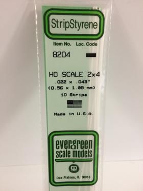 Evergreen Plastics HO Strips-2\"X2\" (10/PK) - Click Image to Close