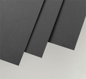 Evergreen Plastics 9511 0.25mm Black Styrene Sheets (4 pcs)6\"x1