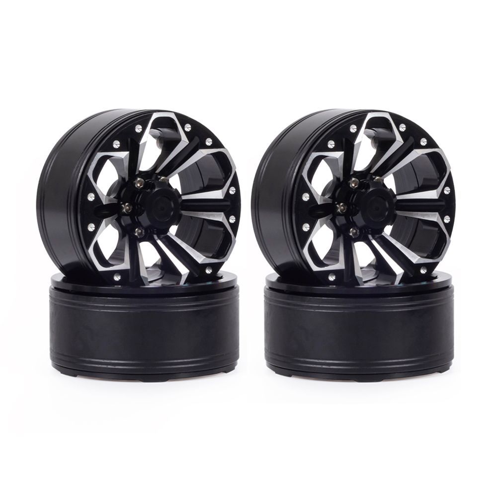 Hobby Details 1.9\" Aluminum Beadlock Wheels - Petal 6 Style (4)