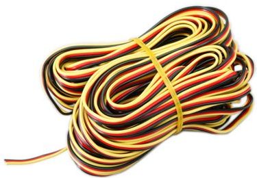 Hitec 3 Color Heavy Gage Servo Wire 50 Feet