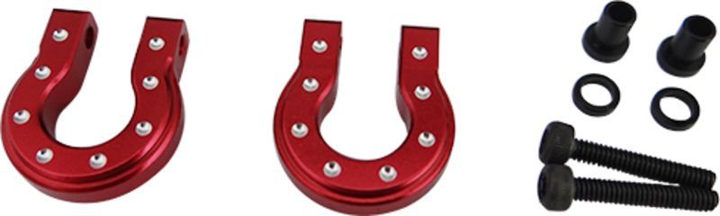 Red Aluminum Monster D-Ring Shackles TRX-4 SCX10 SCX10 II