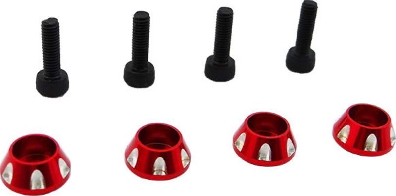 Scale Look Wheels Hub (Red) for La Trax Rally / Teton