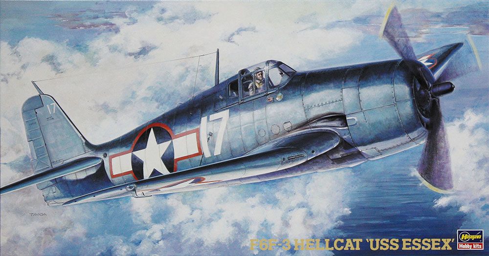 Hasegawa 1:48 F6F-3 Hellcat USS Essex Model Kit - Click Image to Close