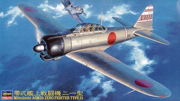 Hasegawa 1/48 Scale A6M2b Zero Fighter Type 21 (Zeke) Model Kit - Click Image to Close