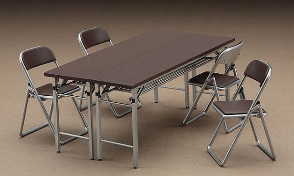 Hasegawa 1/12 Scale Meeting Chairs (4) and Tables (2) Model Kit