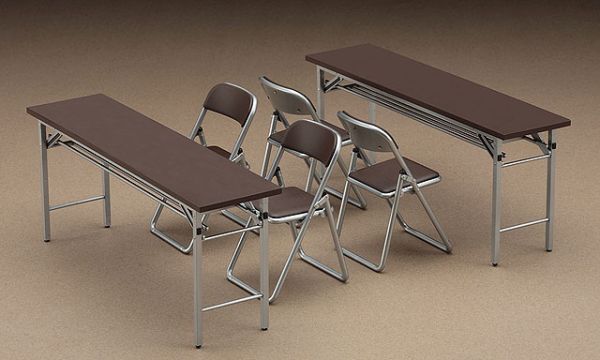 Hasegawa 1/12 Scale Meeting Chairs (4) and Tables (2) Model Kit