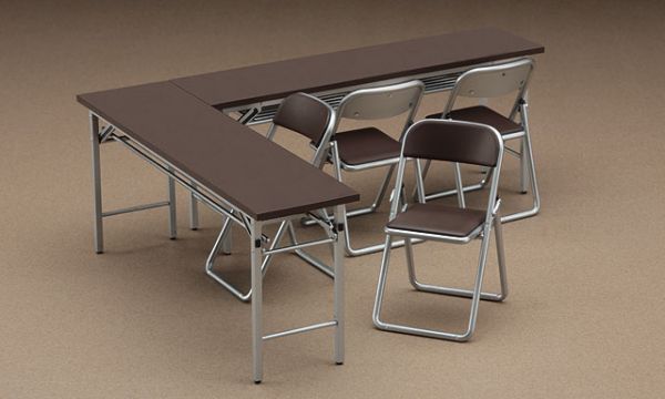 Hasegawa 1/12 Scale Meeting Chairs (4) and Tables (2) Model Kit