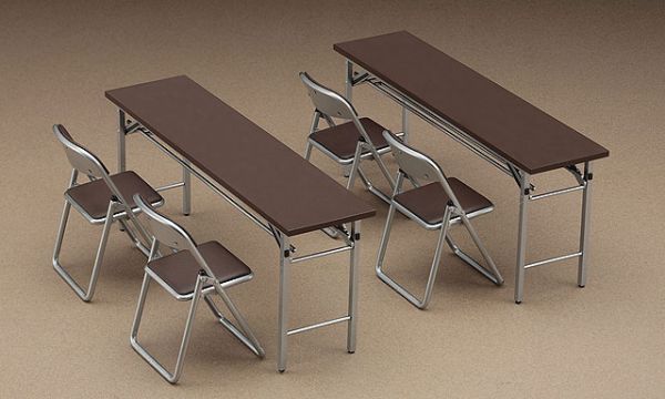 Hasegawa 1/12 Scale Meeting Chairs (4) and Tables (2) Model Kit