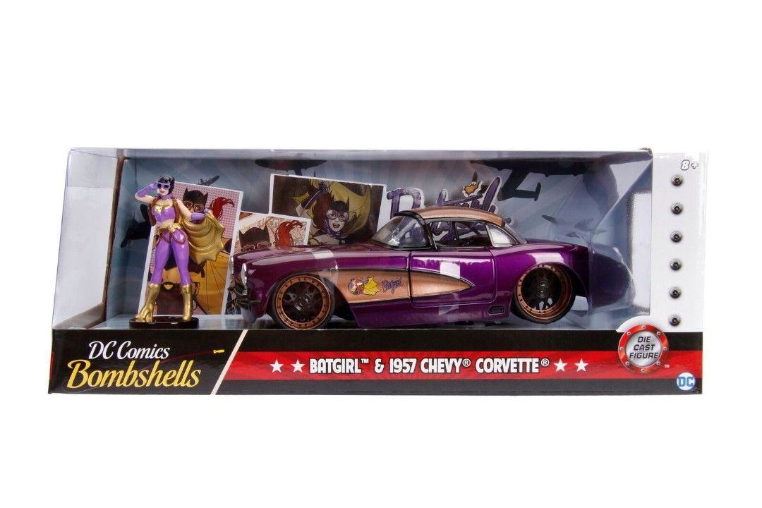 Jada 1/24 Scale \"DC Comics Bombshells\" 1957 Chevy Corvette w/